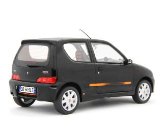 Fiat Seicento Sporting Abarth 1998 Nero Laudoracing 1:18 Resinemodell (Türen, Motorhaube... nicht zu öffnen!)